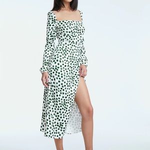 Polka dot midi dress, small